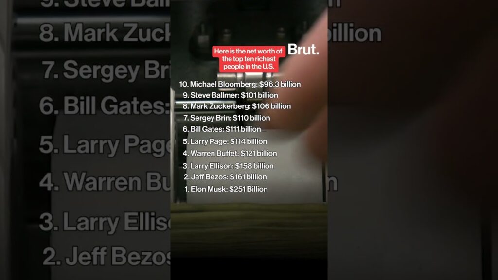 here is the net worth of the top 10 richest people in the united states