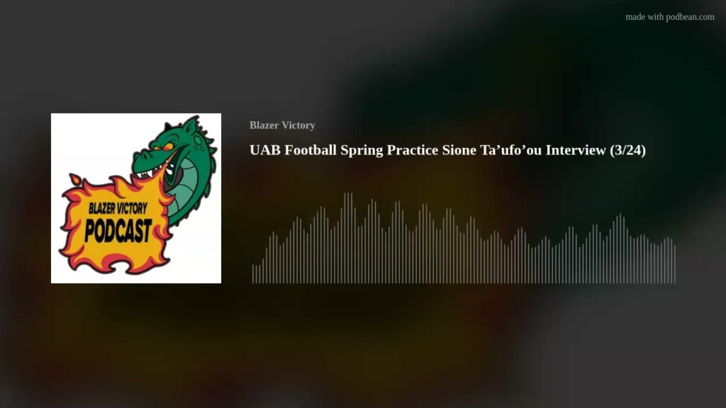 uab football spring practice sione taufoou interview 3 24