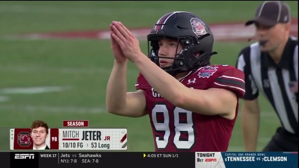 2022 gator bowl usc vs notre dame mitch jeter 45 yd field goal