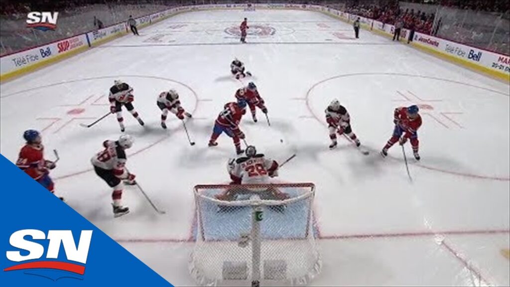 cale fleury scores 1st nhl goal with a beauty past mackenzie blackwood