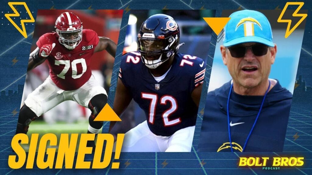 chargers sign alex leatherwood impact on the offensive line bolt bros nfl