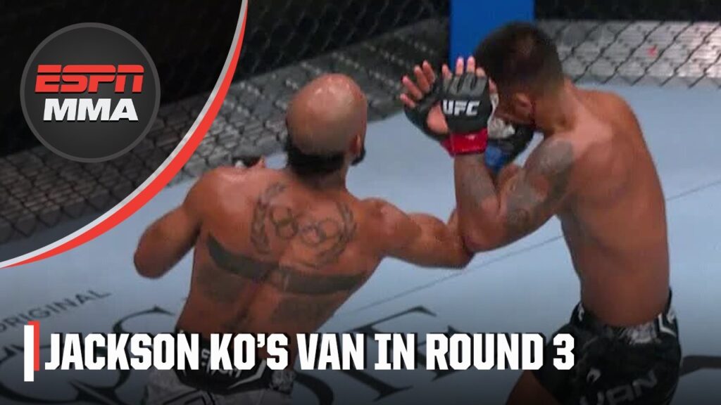 charles johnson floors joshua van with uppercut in third round ufc denver highlights espn mma