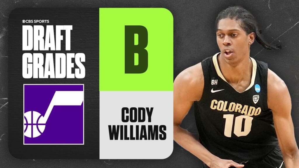 cody williams selected no 10 overall by utah jazz 2024 nba draft grades cbs sports