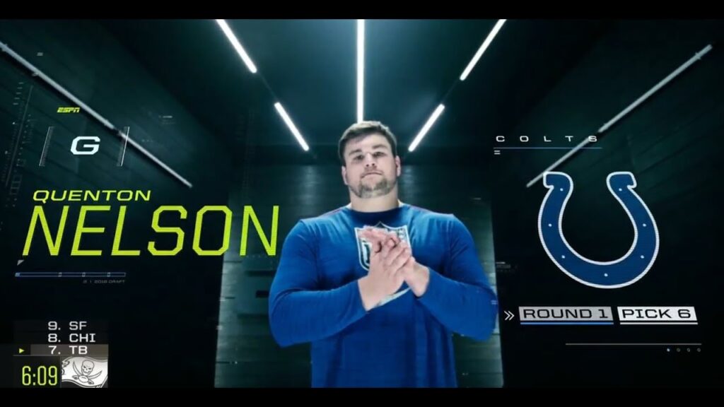 colts select g quenton nelson with 6th overall pick 2018 nfl draft apr 26 2018