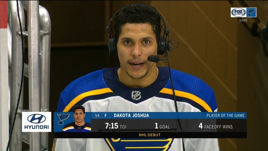 dakota joshua nhl debut was just like i dreamed of