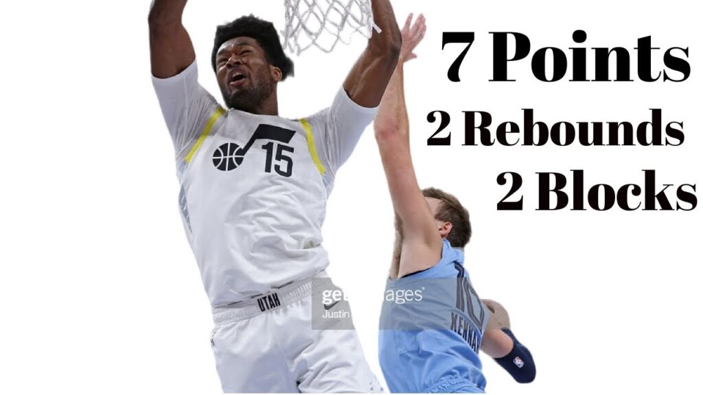 damian jones utah jazz debut 7 pts 2 rbs 2 blks