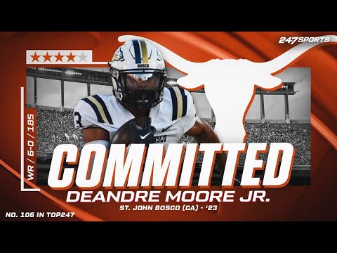 deandre moore jr 5 star e2ad90e2ad90e2ad90e2ad90e2ad90 wr commits to texas career highlights