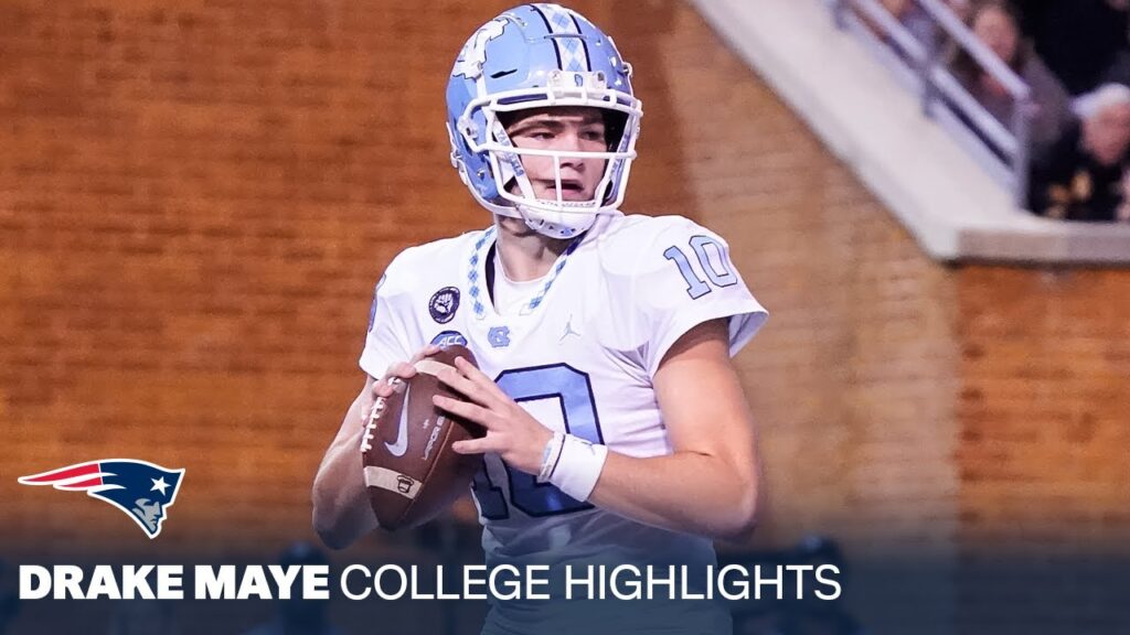 drake maye college highlights unc qb new england patriots 2024 nfl draft pick