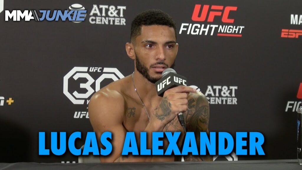 emotional lucas alexander opens up about fighting after friends death ufc on espn 43