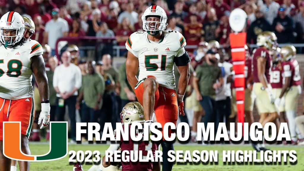 francisco mauigoa 2023 regular season highlights miami lb
