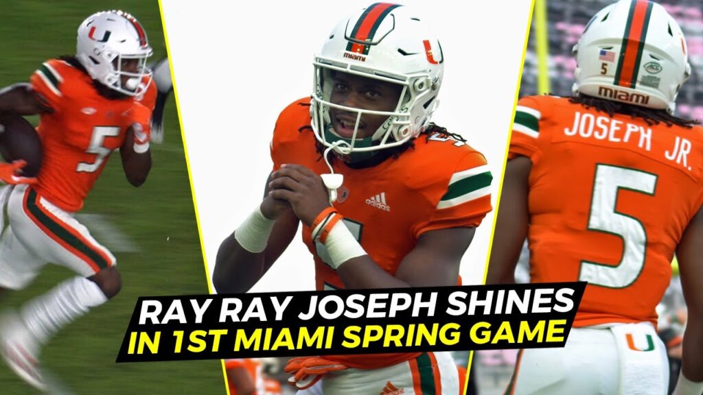 freshman wr nathaniel ray ray joseph shines in miami spring game f09f8c9fiso catches routes blocks