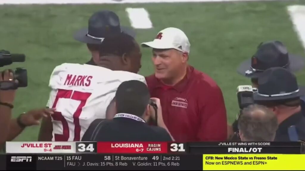 garrison rippa game winning 27 yard field goal jacksonville st vs louisiana 2023 new oreleans