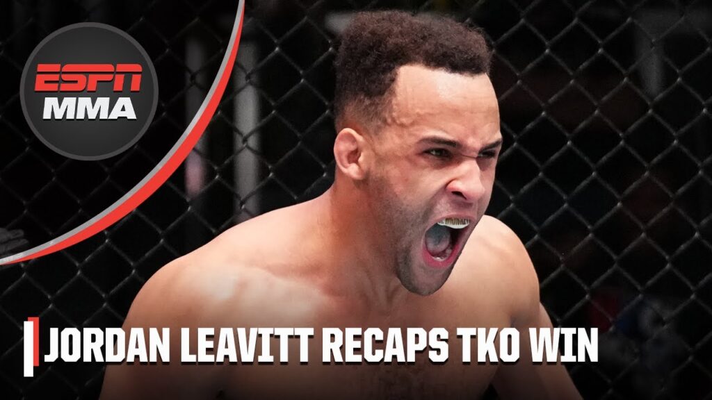 i never rocked someone before jordan leavitt breaks down his tko win at ufcvegas70 espn mma