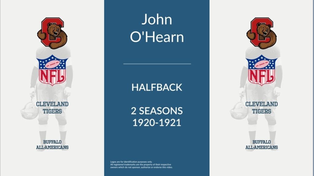 john ohearn football halfback tackle and guard