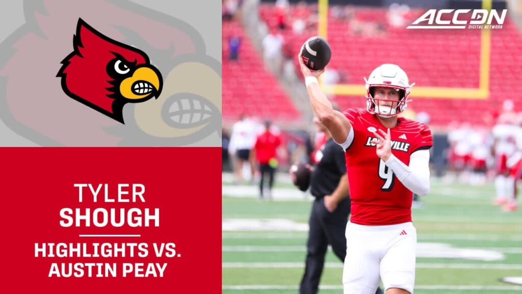louisvilles tyler shough tosses four scores in debut