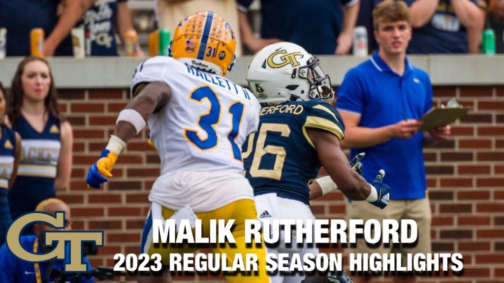 malik rutherford 2023 regular season highlights georgia tech wr