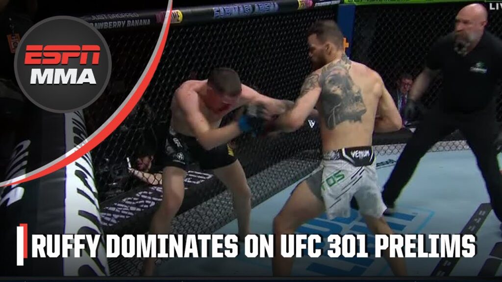 mauricio ruffy makes a statement in his debut at ufc 301 espn mma