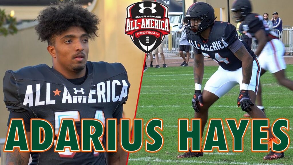 miami signee lb adarius hayes at under armour all america practices