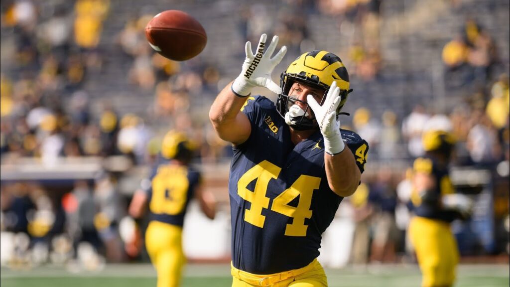 michigan fullback tight ends max bredeson and jalen hoffman