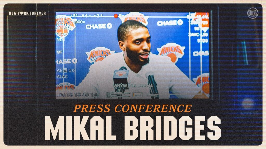 mikal bridges introductory press conference new york knicks