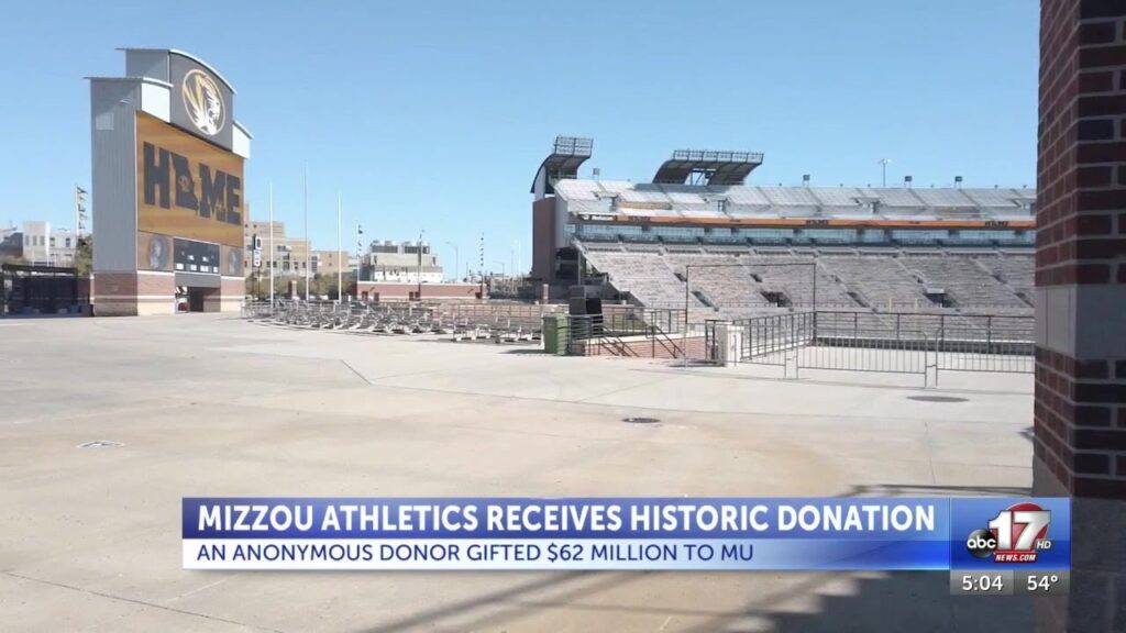 mizzou athletics receives historic 62 million gift
