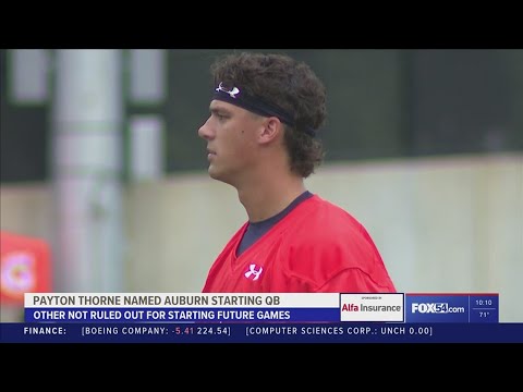 payton thorne named auburns starting quarterback
