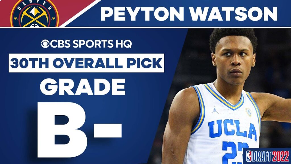 peyton watson selected no 30 overall by the denver nuggets 2022 nba draft cbs sports hq