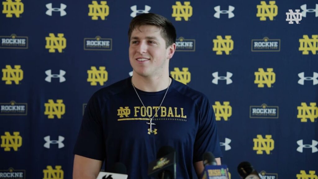 preston zinter press conference notre dame football