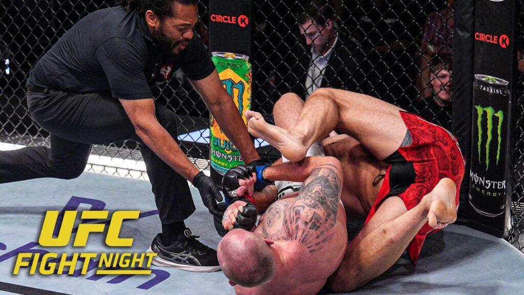 serghei spivac submits marcin tybura with armbar in ufcvegas95 main event espn mma 1