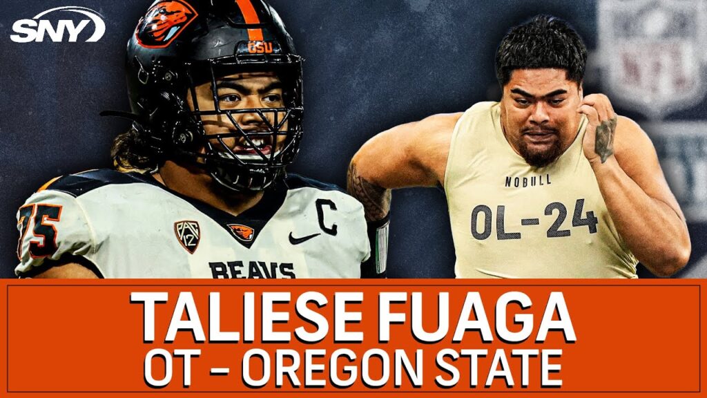 taliese fuaga 2023 season highlights oregon state ot 2024 new orleans saints draft pick sny