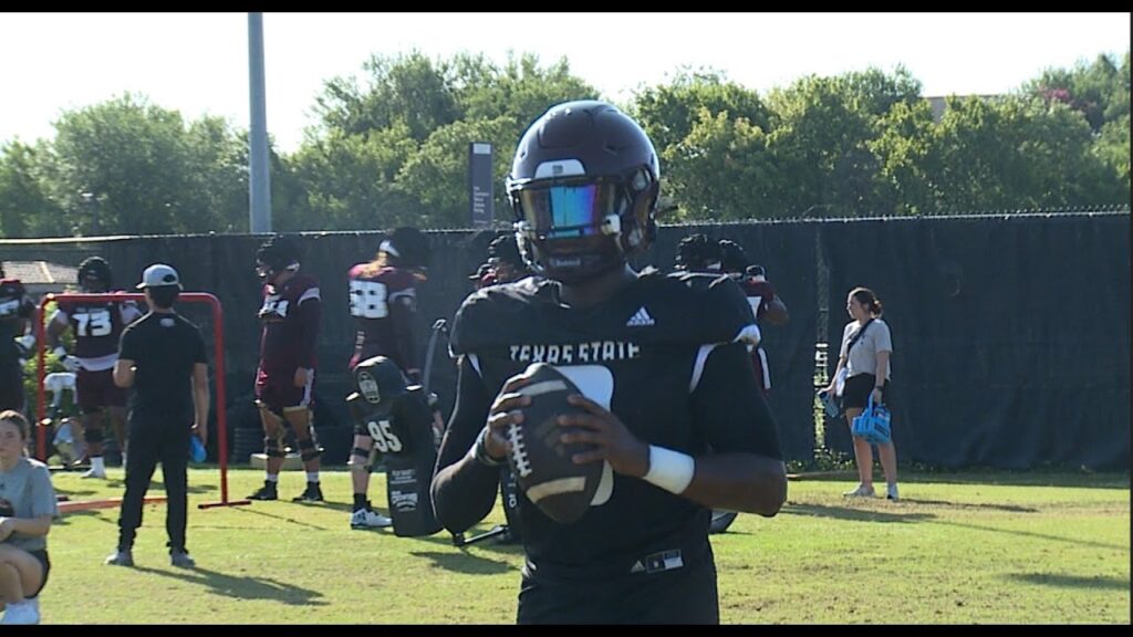 texas state names star jmu transfer jordan mccloud qb1 ahead of 2024 campaign