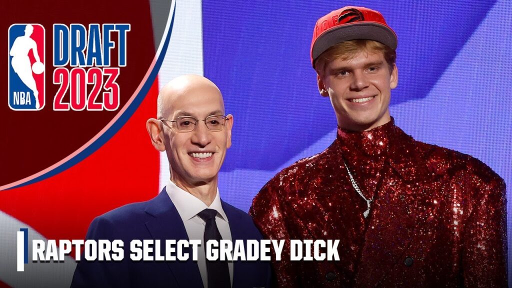 the toronto raptors select gradey dick with no 13 overall pick 2023 nba draft