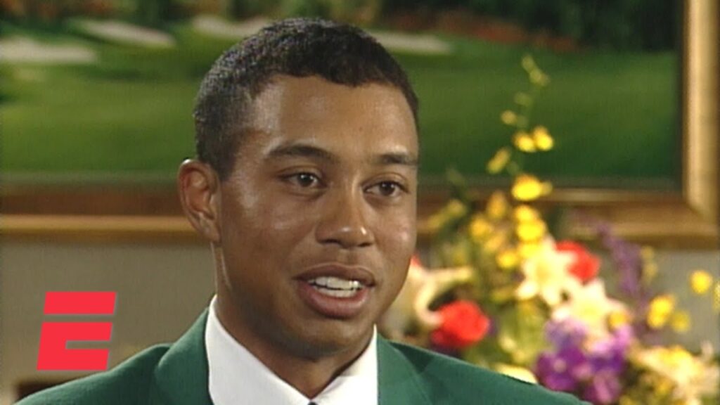 tiger woods exclusive espn interview after his 1st masters win 1997 espn archive