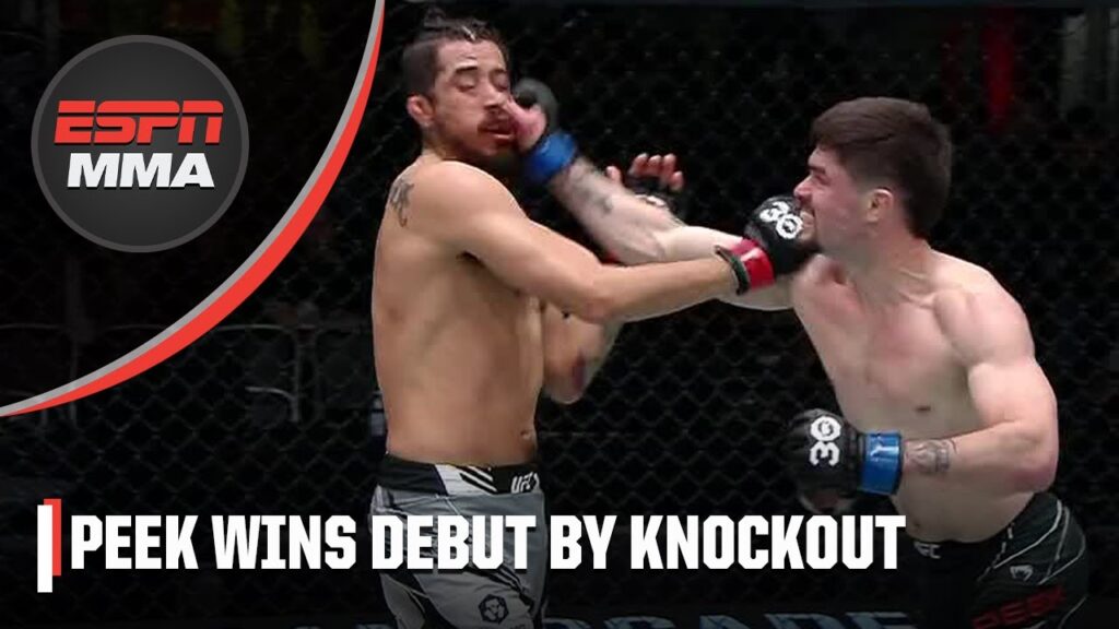 trevor peek makes a statement in his ufc debut espn mma