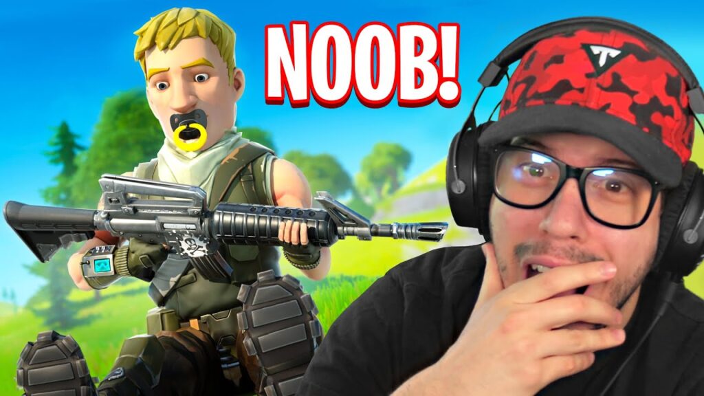 typical gamer reacts to his first game of fortnite battle royale