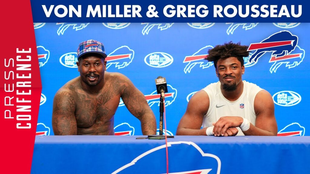 von miller and greg rousseau just feeding off each others energy buffalo bills