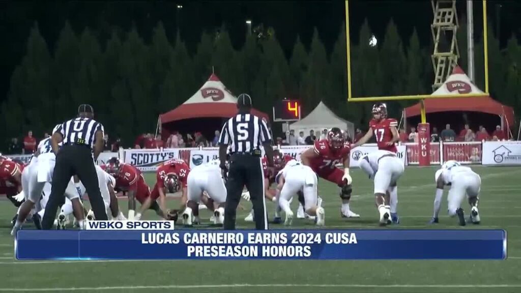 wku footballs lucas carneiro earns 2024 cusa preseason award