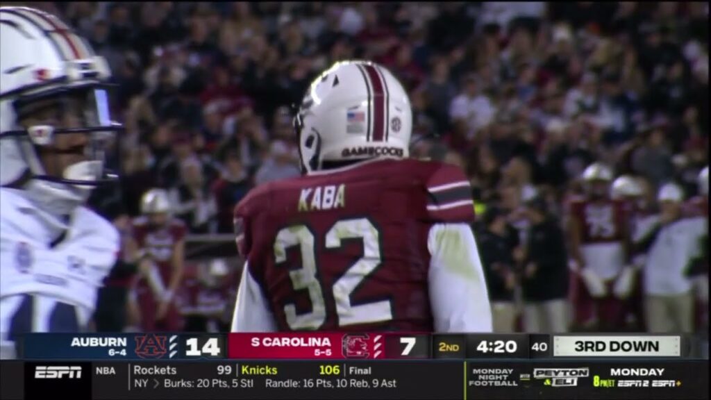 2021 usc vs auburn mohamed kaba tackle for loss