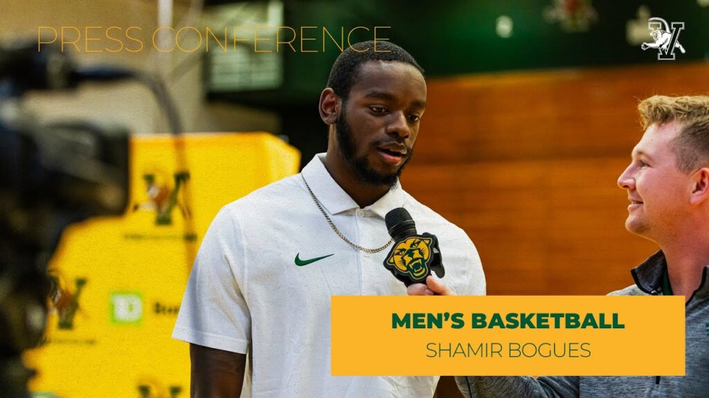 2023 vermont basketball media day shamir bogues