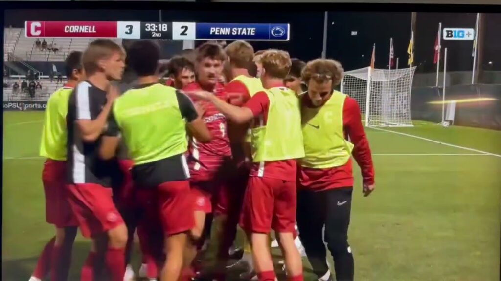 2024 09 09 alex harris cornell mens soccer vs pennstate harris scores pk goal