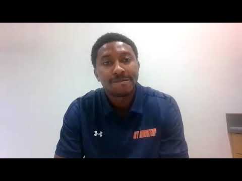 2024 ovc basketball media day ut martin mbb student athlete david kamwanga