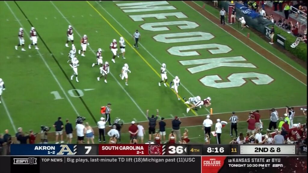 2024 usc vs akron connor cox 9 yd touchdown reception