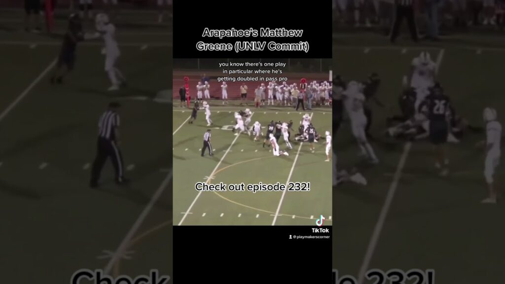 5 class of 23 defensive tackle in colorado arapahoes matthew greene unlv commit