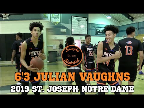 63 julian vaughns is the next division 1 guard from st joseph notre dame raw highlights