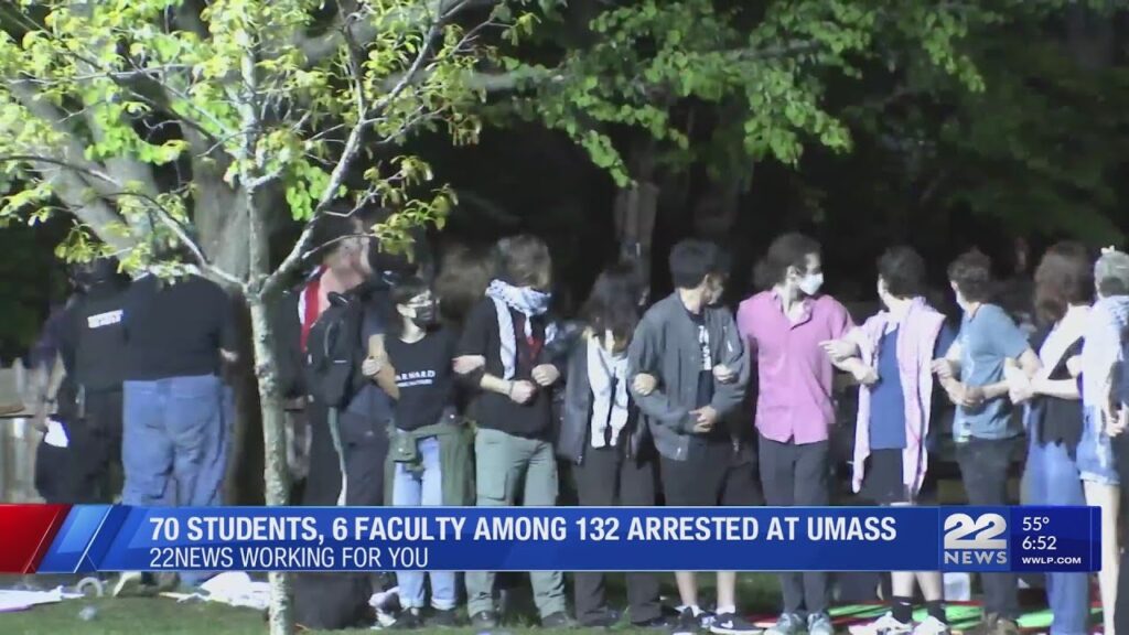70 students 6 faculty among 132 arrested at umass amherst