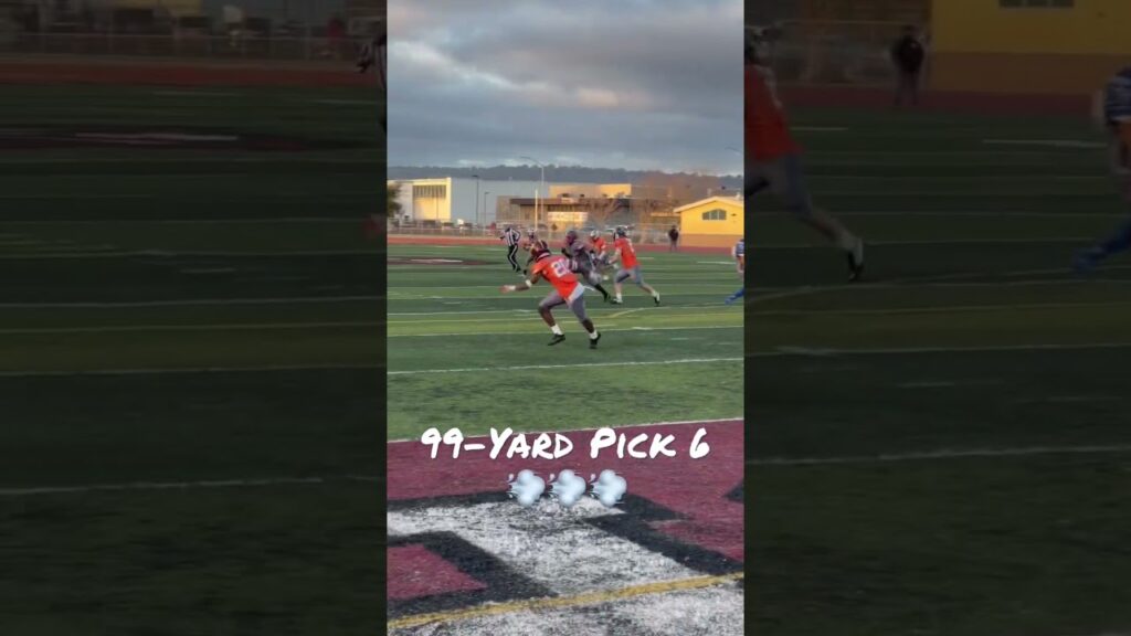 99 yard pick 6 for valley cb ahmarion ashley of edison hs trending viralshorts viral shorts