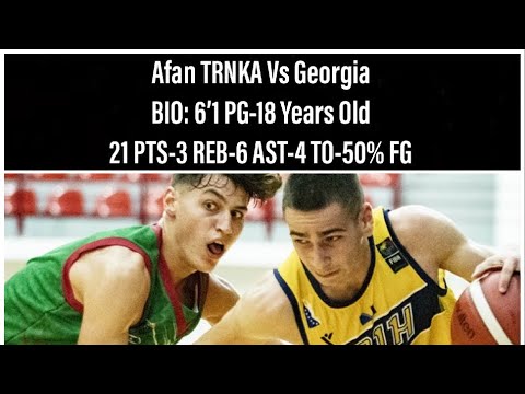 afan trnka vs georgia fiba u18 european championship basketball highlights 2022