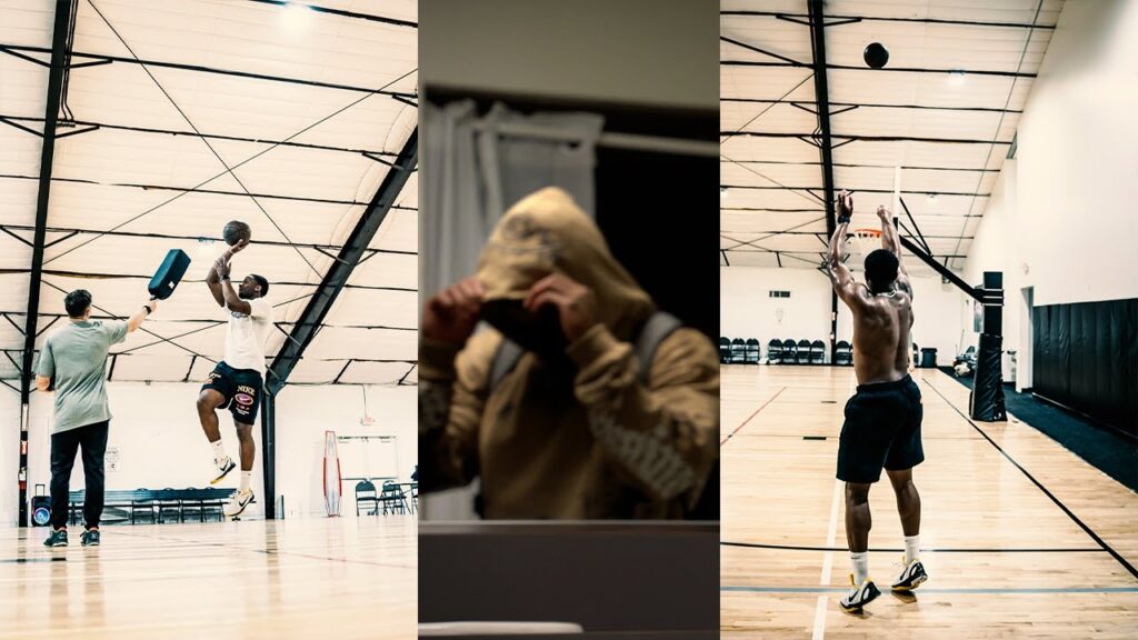 air force mens division 1 basketball player is put through a pro workout