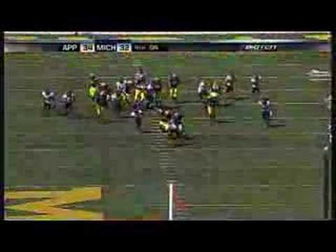 appalachian state blocked field goal vs michigan 1