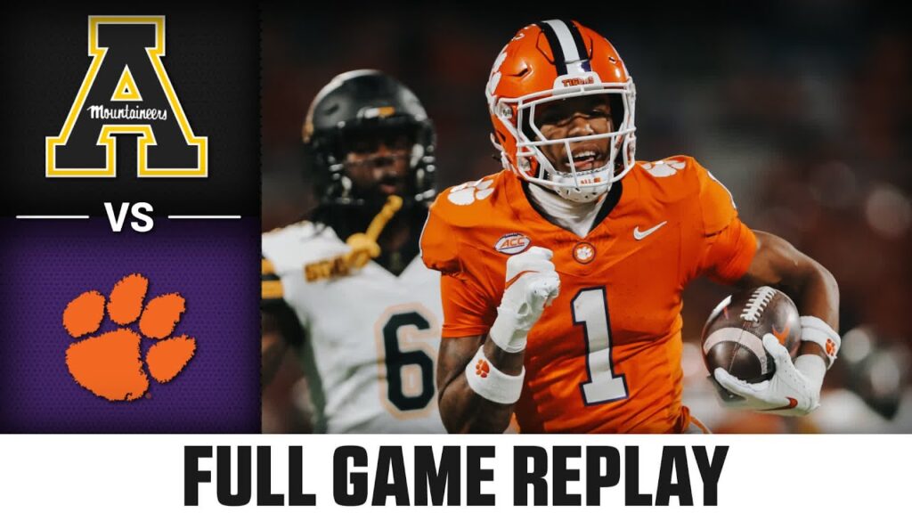 appalachian state vs clemson full game replay 2024 acc football 5